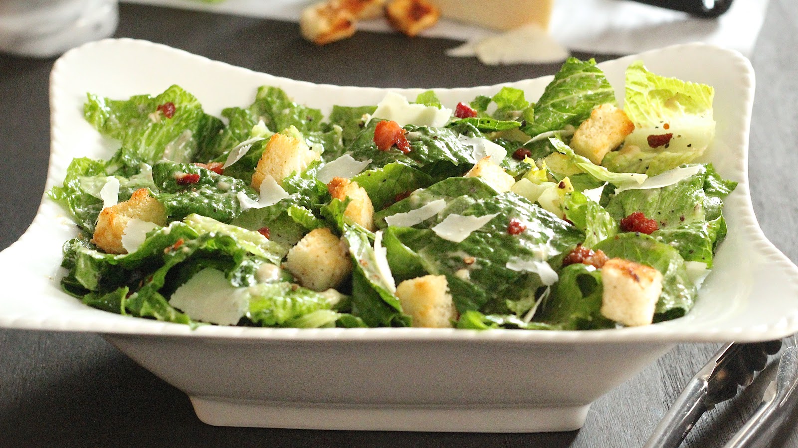 ROASTED BLACK PEPPER CAESAR SALAD WITH PANCETTA In Good Flavor