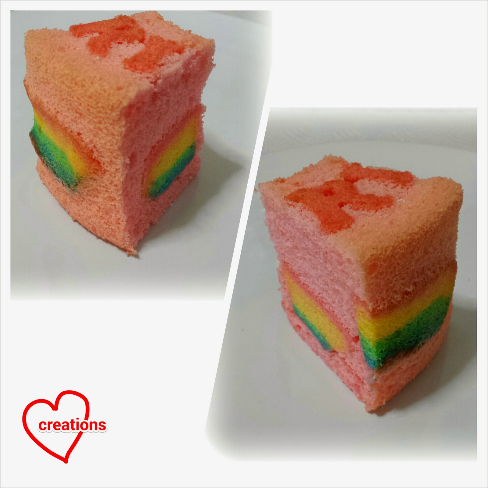 Loving Creations for You: Hidden Rainbow Strawberry Chiffon Cake for Baby Shower Loving Creations for You: Hidden Rainbow Strawberry Chiffon Cake for Baby Shower