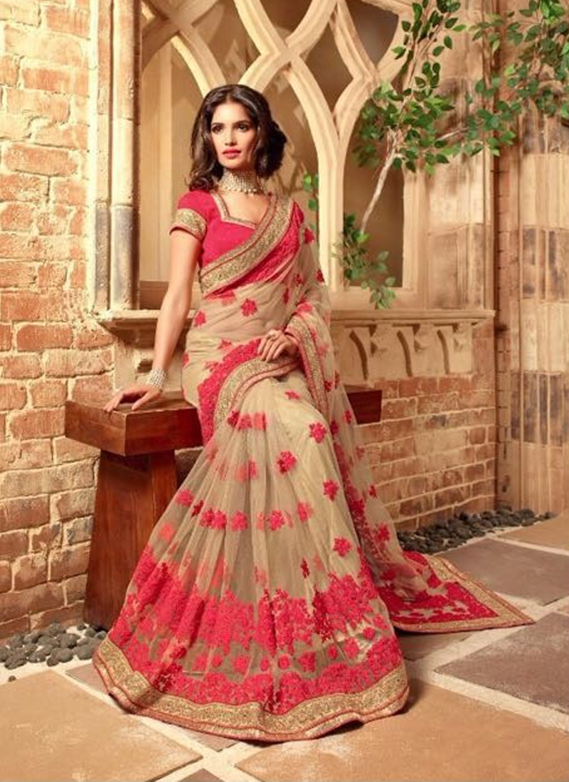 bridal saree work designs