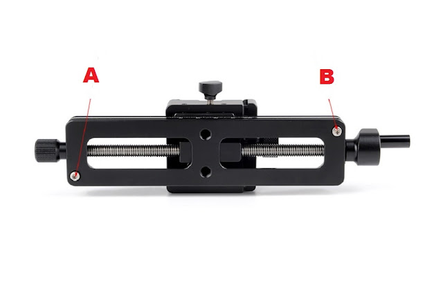 Sunwayfoto MFR-150S Macro Focusing Rail safety screws