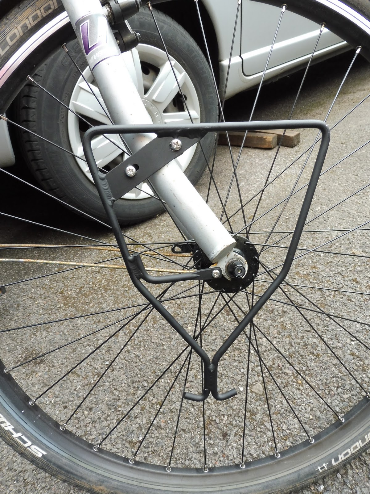 Second Gear Fitting cheap front pannier racks