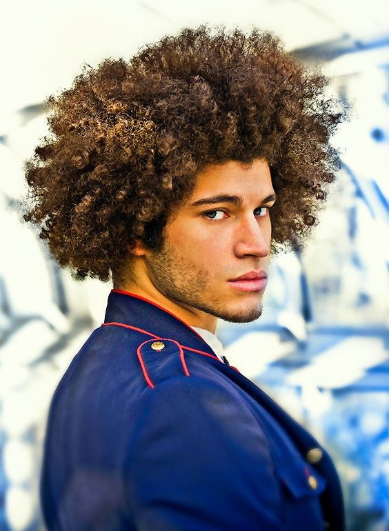 Afro Cabelo Longo Masculino Cacheado Cabelo Afro Cabelo Cacheado