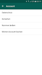 WhatsApp-Account ohne Zustimmung zur Datenweitergabe an Facebook Screenshot WhatsApp-Account ohne Zustimmung zur Datenweitergabe an Facebook