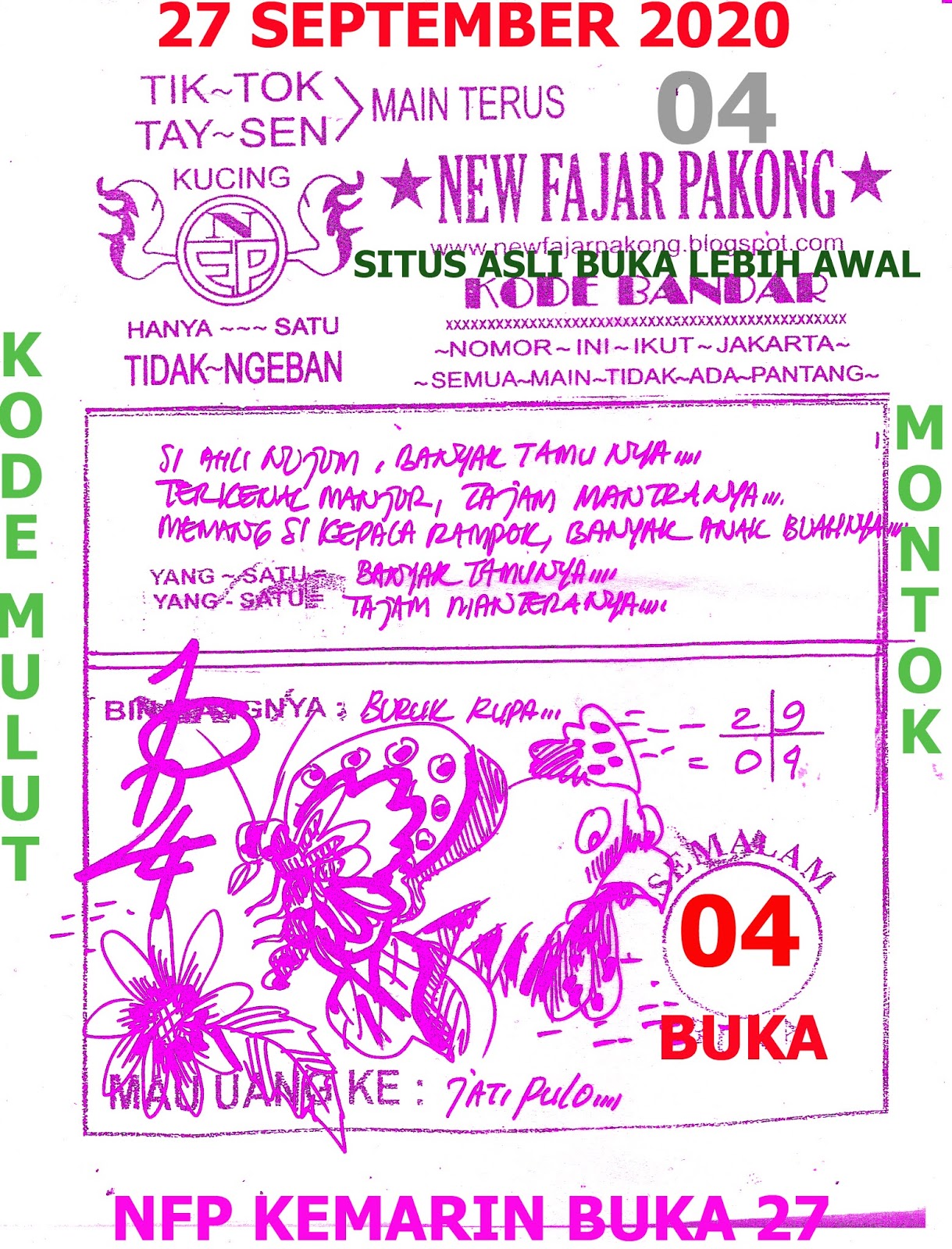 Prediksi Syair Hk 27 September 2020 Pangkalantoto