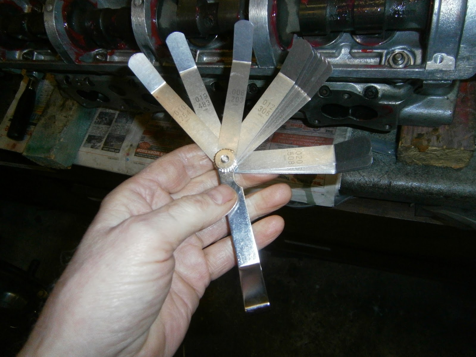 Lotus Excel Restoration Setting the valve clearancesshims and tappets!