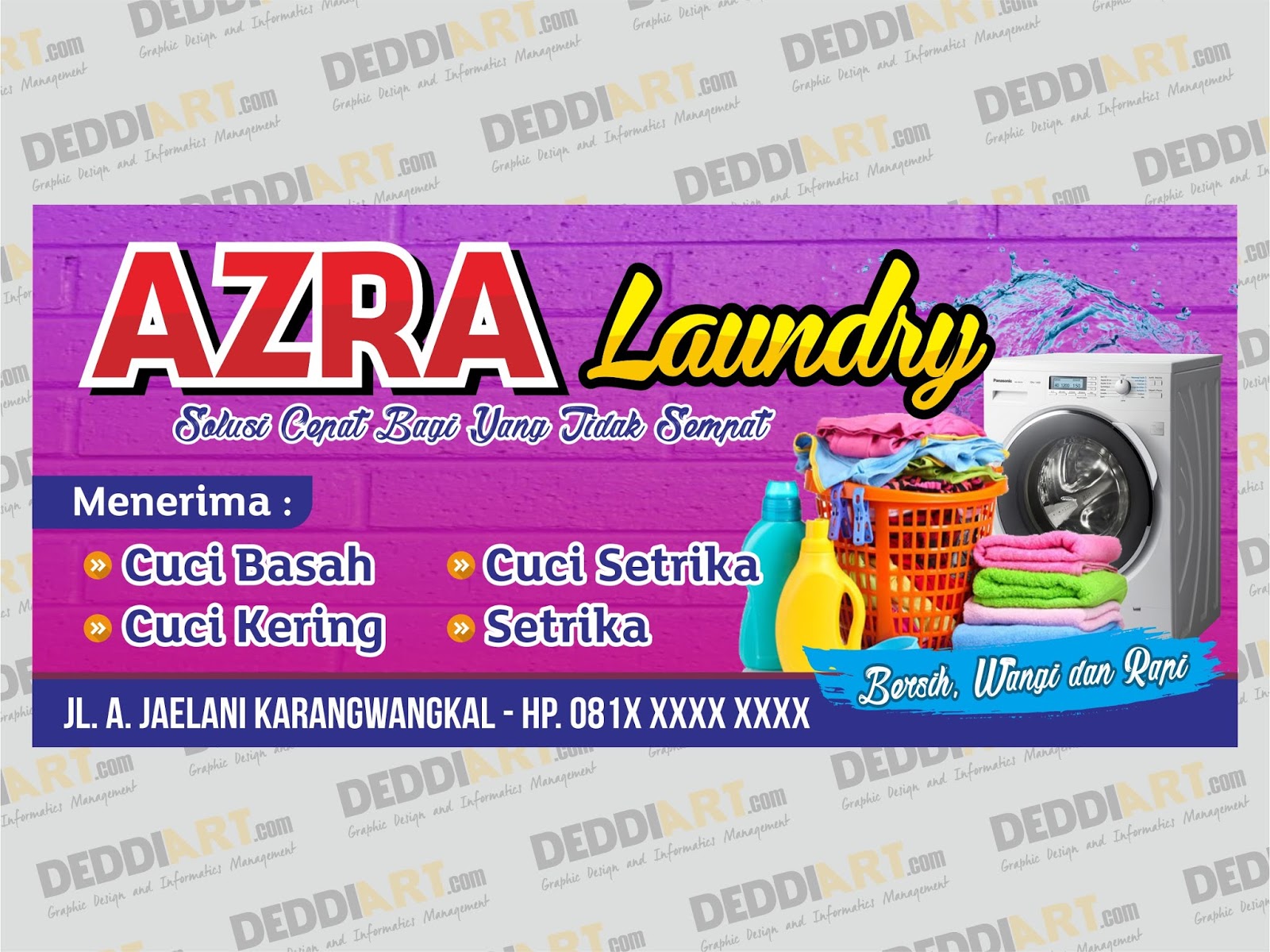 Download Contoh Desain  Spanduk Laundry  Vector  CDR 