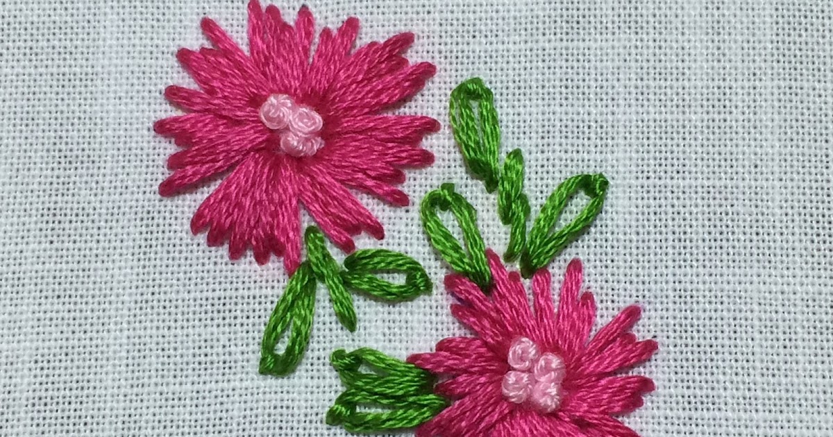MooshieStitch: Straight Stitch Flowers