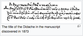 The Didache, also known as The Teaching of the Twelve Apostles.