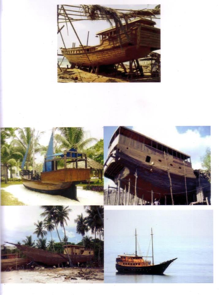 produsen perahu kayu  tradisional bugis kerajinan 