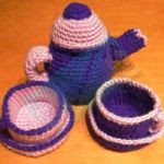 patron gratis juego de te amigurumi