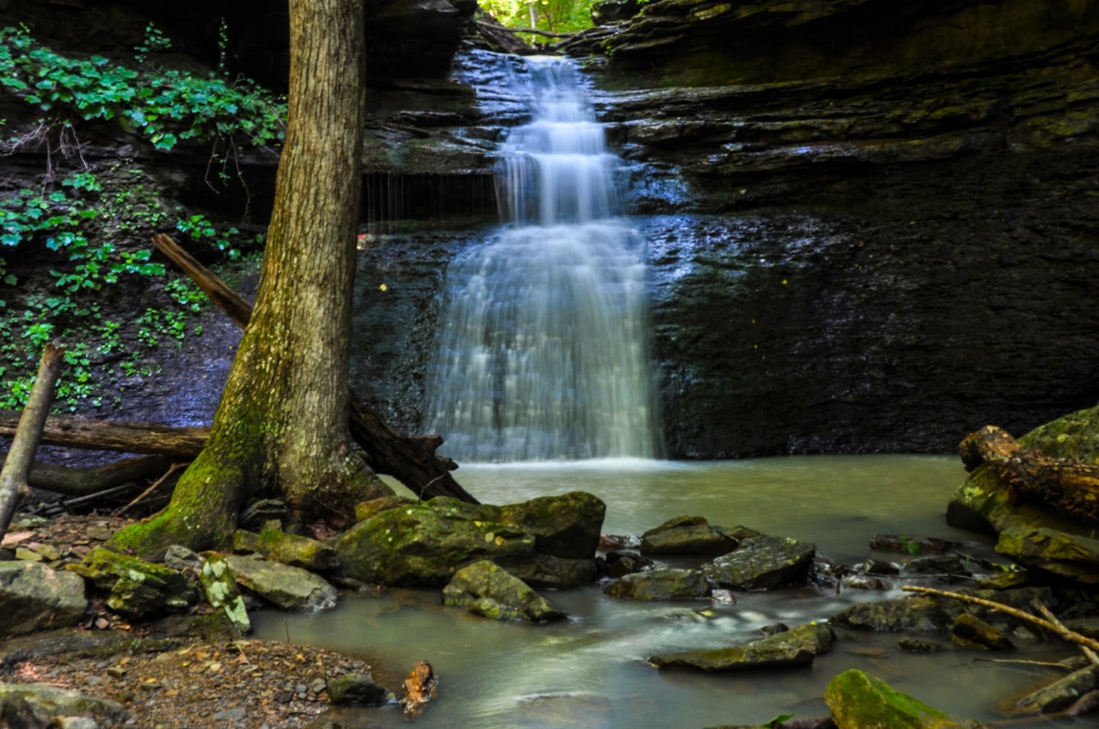 Rick's Hiking Blog Cowan Hollow Waterfalls, Between Simpson and North