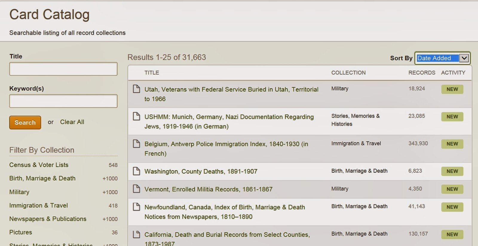 http://search.ancestry.com/search/CardCatalog.aspx#ccat=hc%3D25%26dbSort%3D4%26sbo%3D1%26