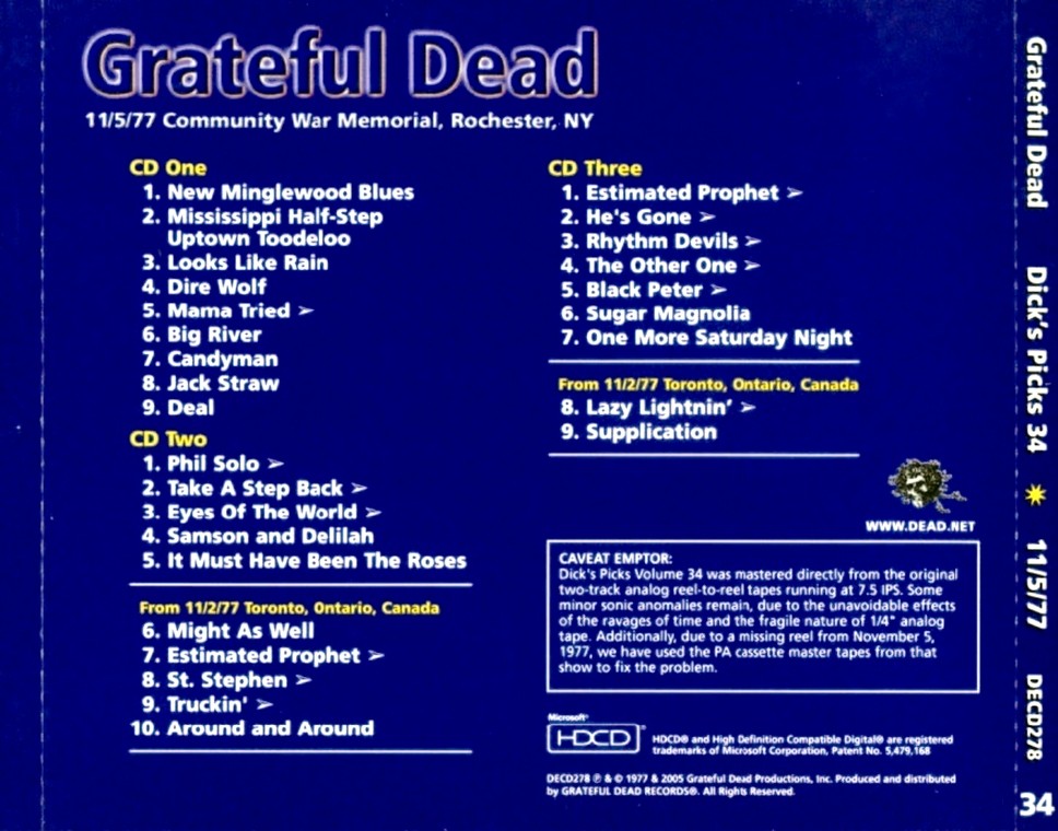 Grateful Dead - Dicks Picks 1 - Amazoncom Music