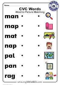 english for kids step by step cvc words worksheets short