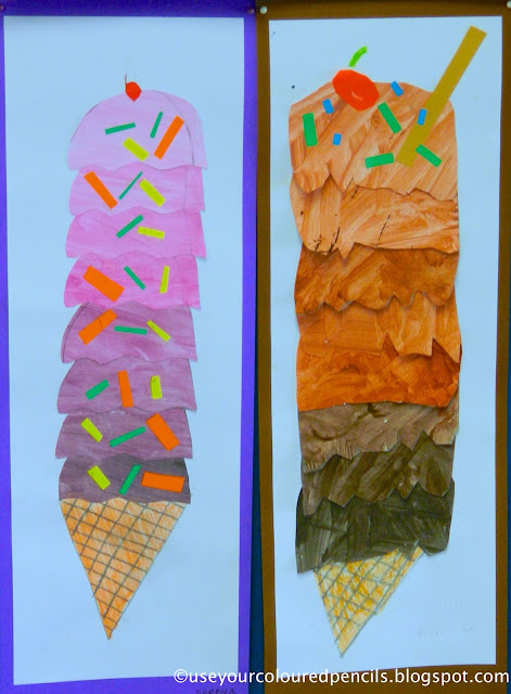 Use Your Coloured Pencils: Ice Cream Cones in Tints and Shades