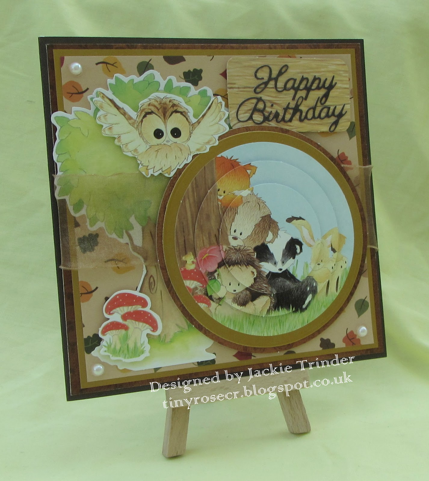 Tinyrose's Craft Room Furry Friends Birthday Card