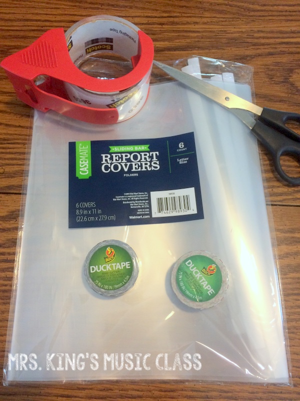 Mrs. King's Music Class DIY Dry Erase Pockets