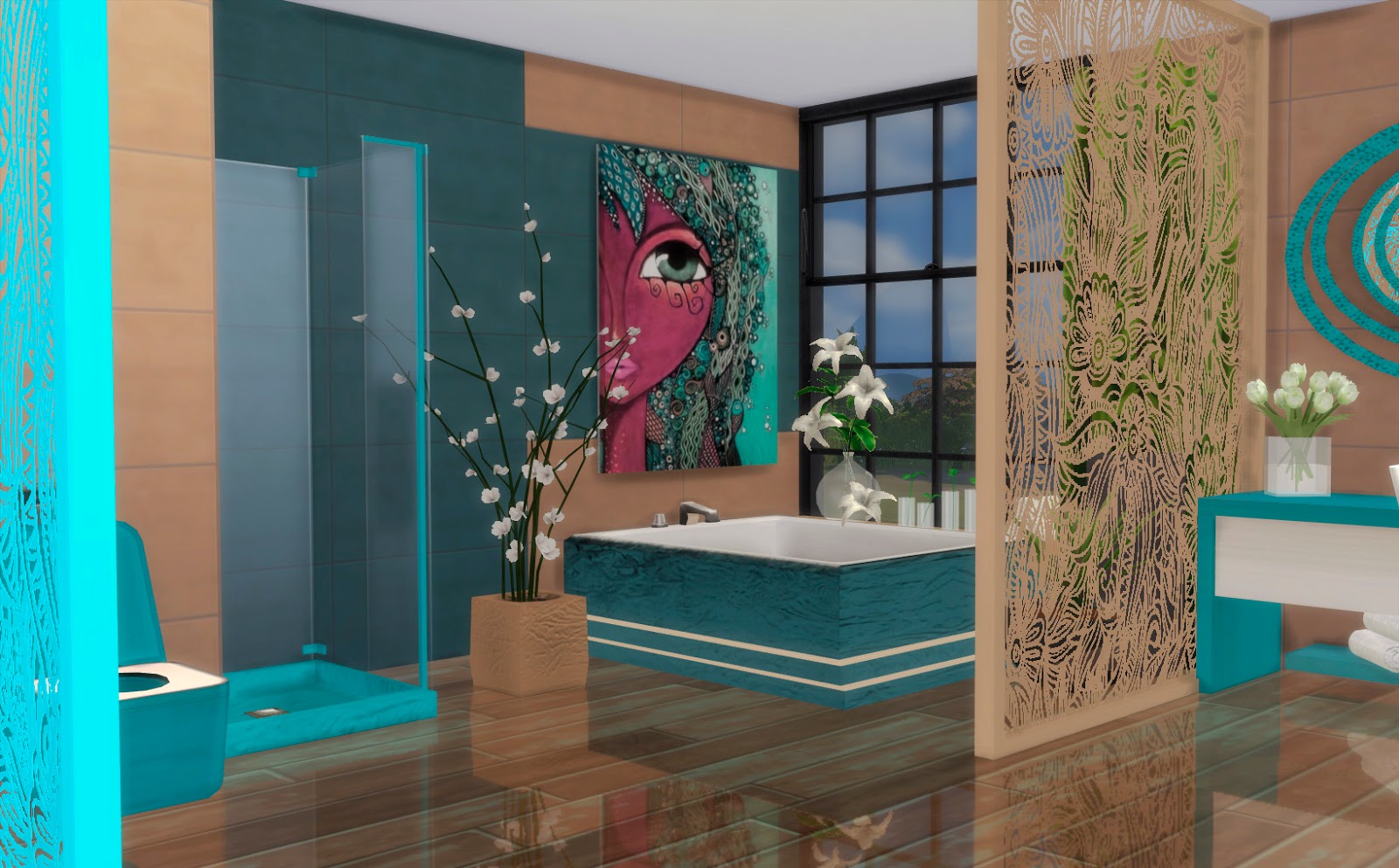 Sims 4 Ccs The Best Bathroom By Pqsim4
