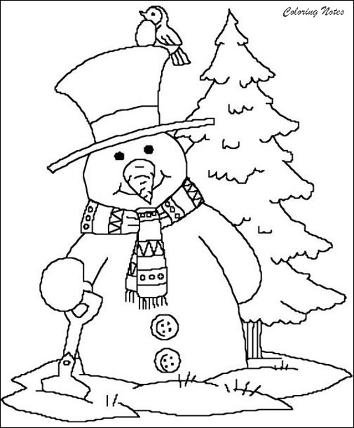 20 Cute Snowman Coloring Pages For Kids Easy Free And