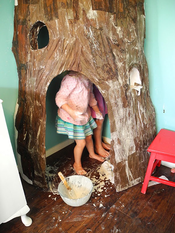 Jules Madden The Paper Mache Tree Project Progress Shots