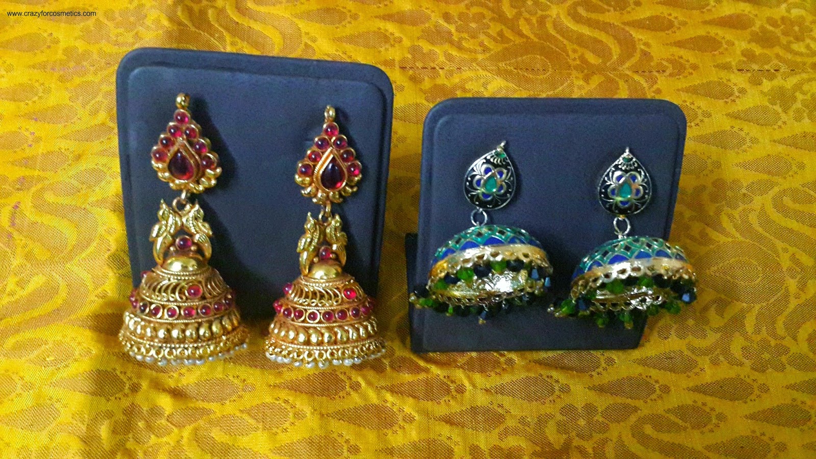 indian traditional jewellery-indian traditional jhumkas-south indian traditional jhumkas-indian traditional gold jhumkas-chand bali earrings- Indian jewelery