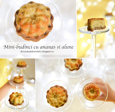 Mini-budinci cu ananas si alune