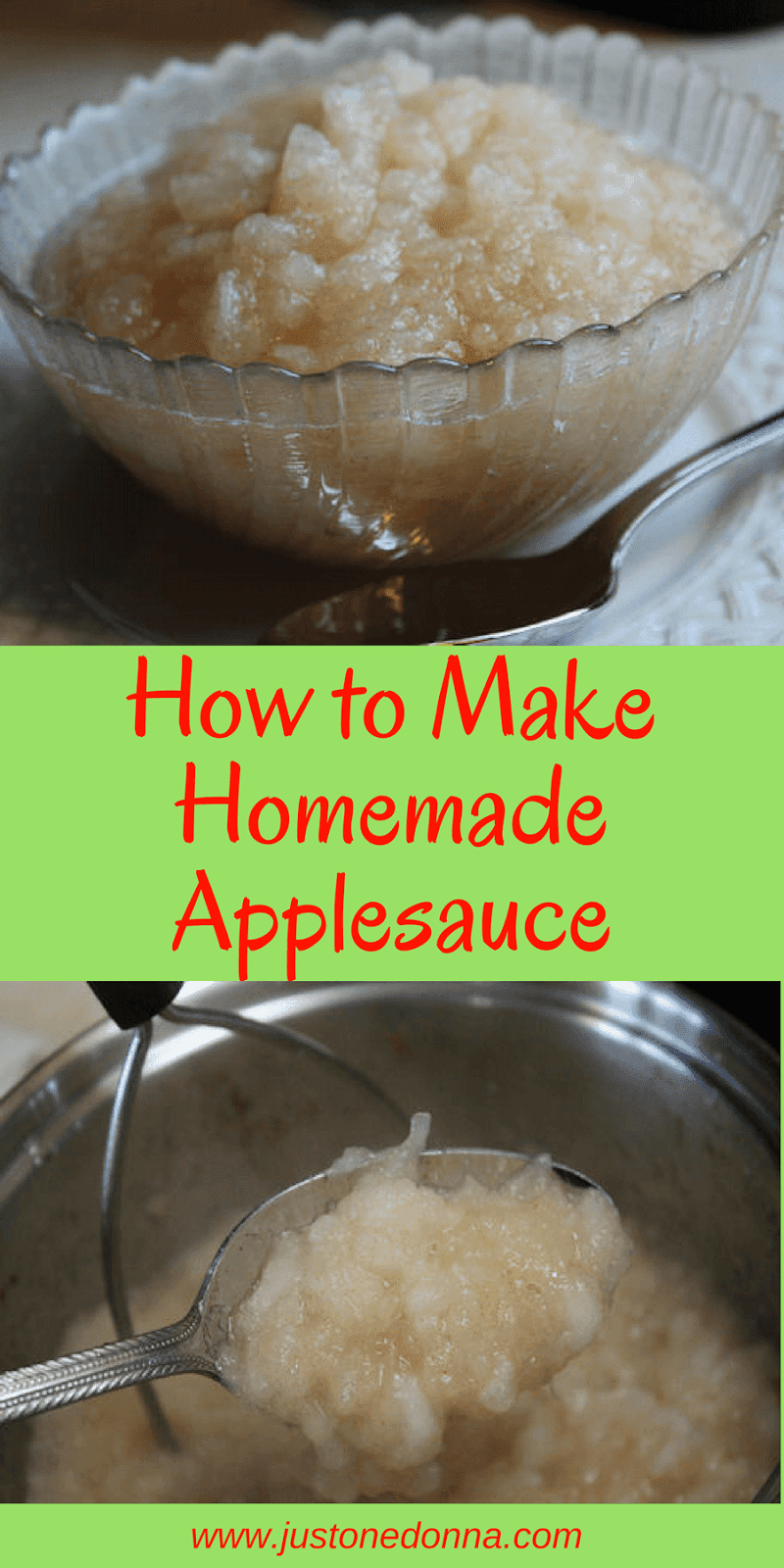 How to Make Fresh Applesauce JustOneDonna