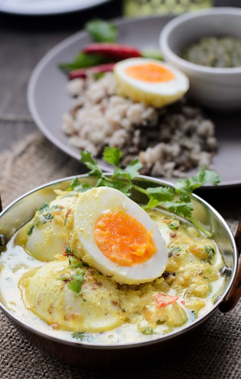 Eggs in Spiced Yogurt Sauce Lisa's Lemony Kitchen