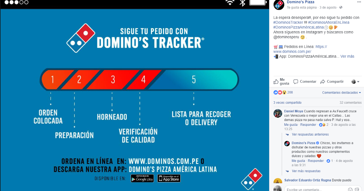 Domino's Pizza Tracker ¡el UX y mi gusto por las pizzas!!