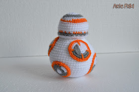 bb8 star wars amigurumi guerra de las galaxias droide crochet ganchillo doll muñeco tejer tejido patron gratis robot