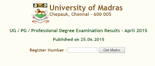 Madras University Results 2020