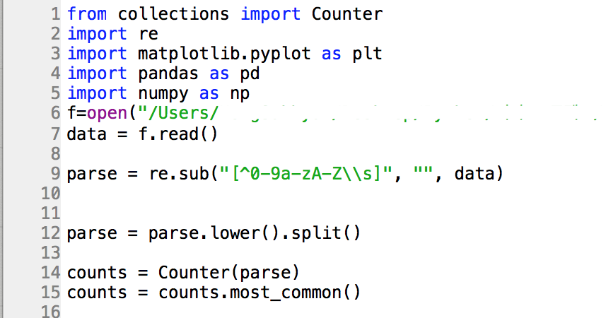 [Python mini projects] Python을 활용한 텍스트 속 유의미한 통계 산출하기 -1