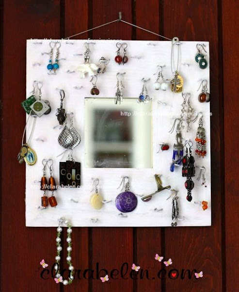 espejos,mano,mosaico,teselas,pinzas,pendientes,madera,tela,servilletas,