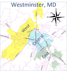 Westminster Maryland map