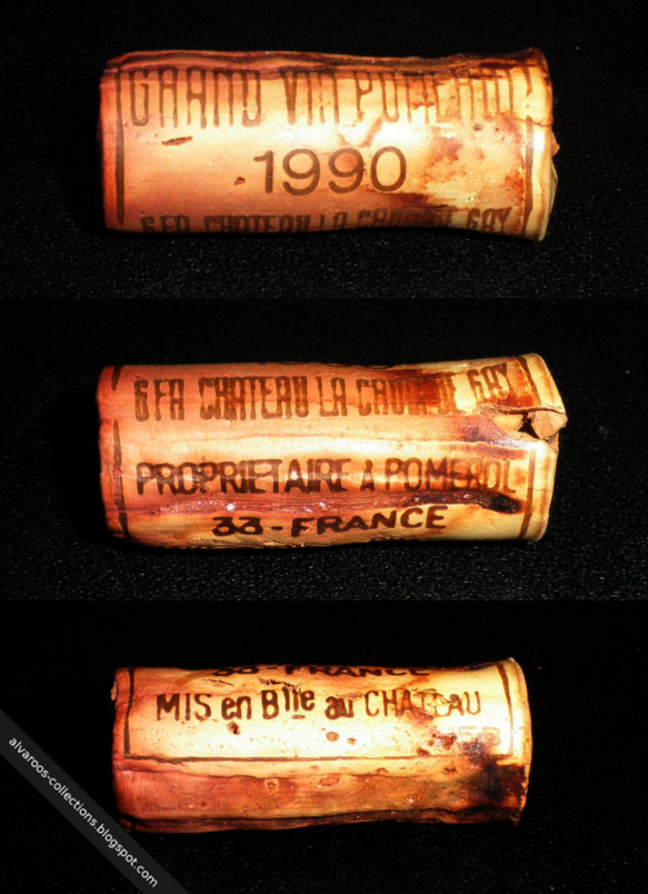 Destroyed wine cork: Chateau La Croix De Guy (Pomerol) 1990