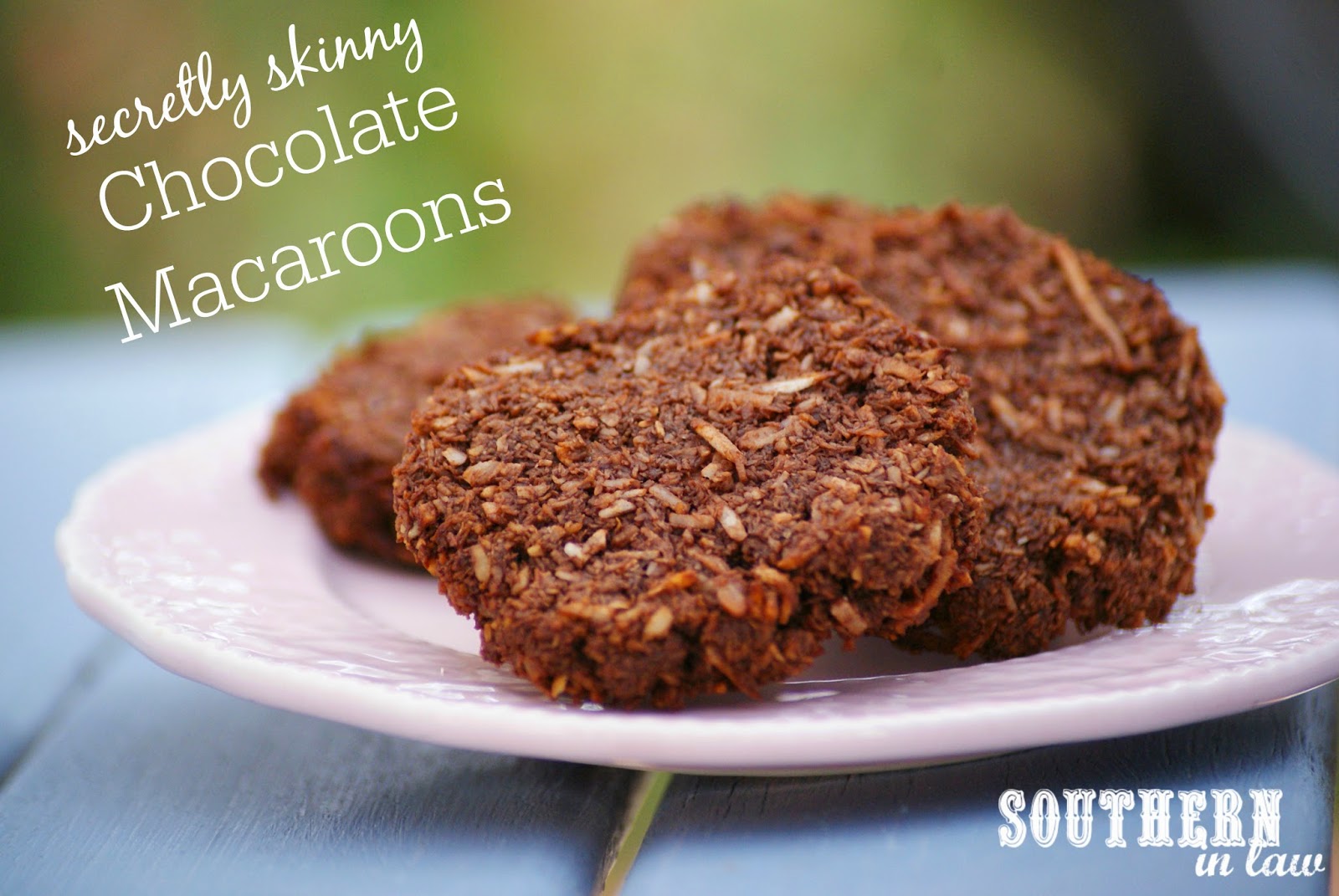Secretly Skinny Chocolate Coconut Macaroons Recipe - low fat, refined sugar free, gluten free, healthy, dairy free