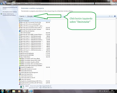 Tutorial pasos a seguir para desinstalar programas en Windows 7 how uninstall programs