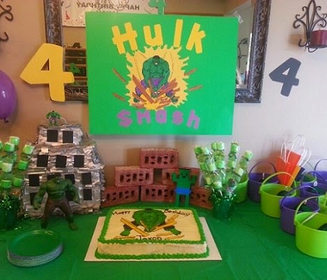 Fiestas Infantiles Decoradas con Hulk, parte 1