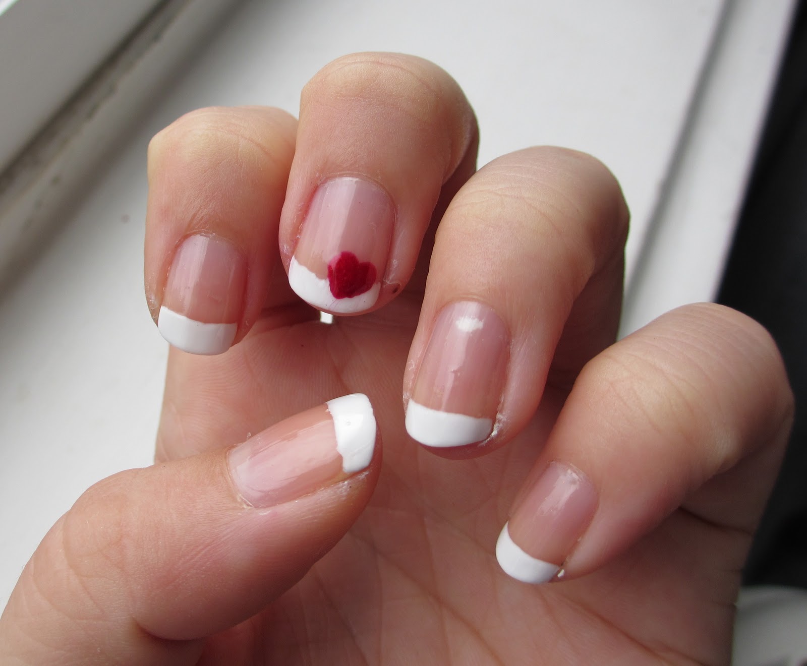 Heart and Music Note French Tip Nails - wide 8