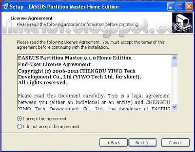 EASEUS Setup License Agreement