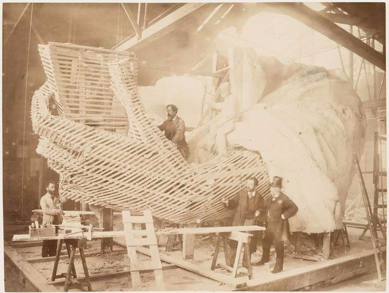 Statue of Liberty Under Construction See Incredible Photos of the