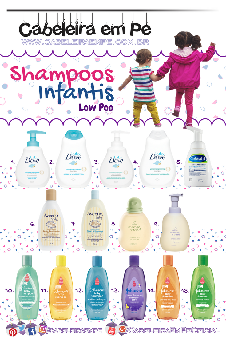 No Poo e Low Poo para Crianças 15 Shampoos e 15 Condicionadores