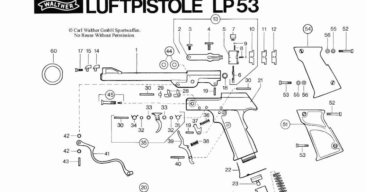 Walther P22 Parts Schematic
