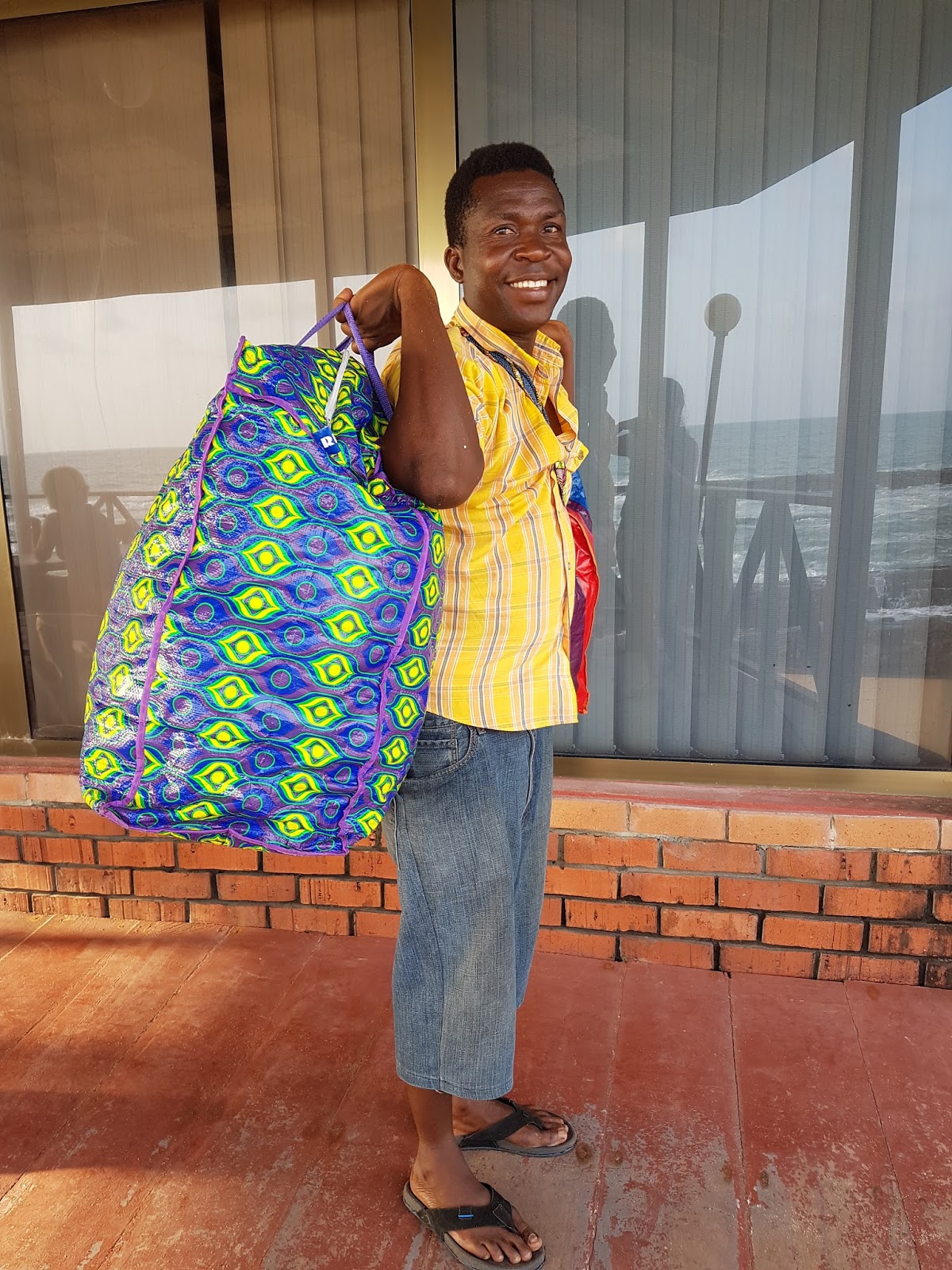 Charlotte... on the go! 'Ghana must go' bags