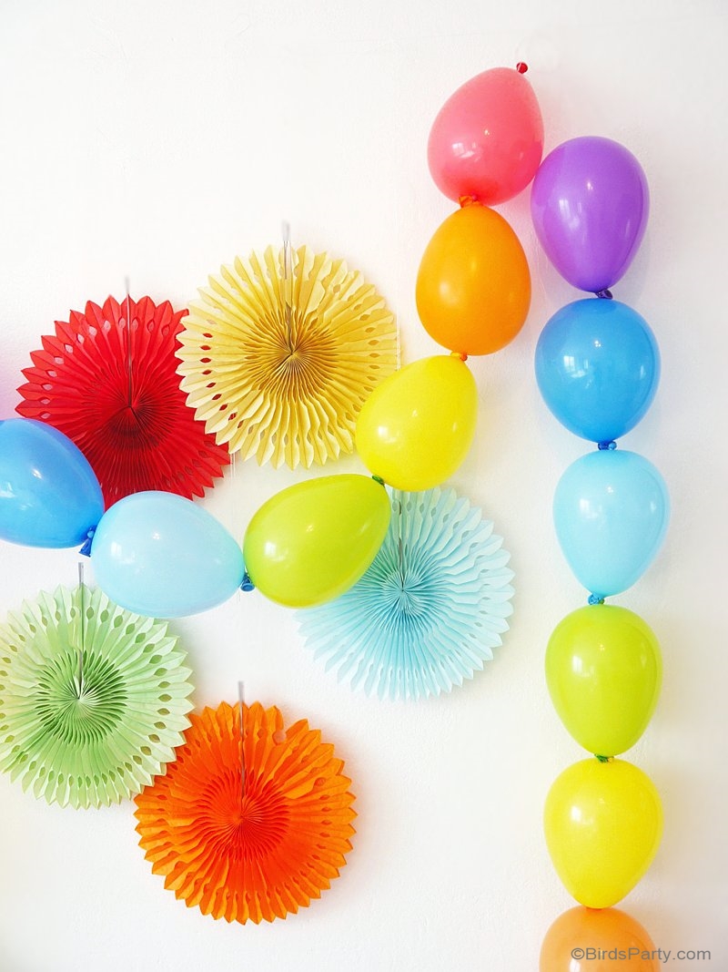 BirdsParty DIY Party Decoration How To Make String of Pearls Balloon  Garland