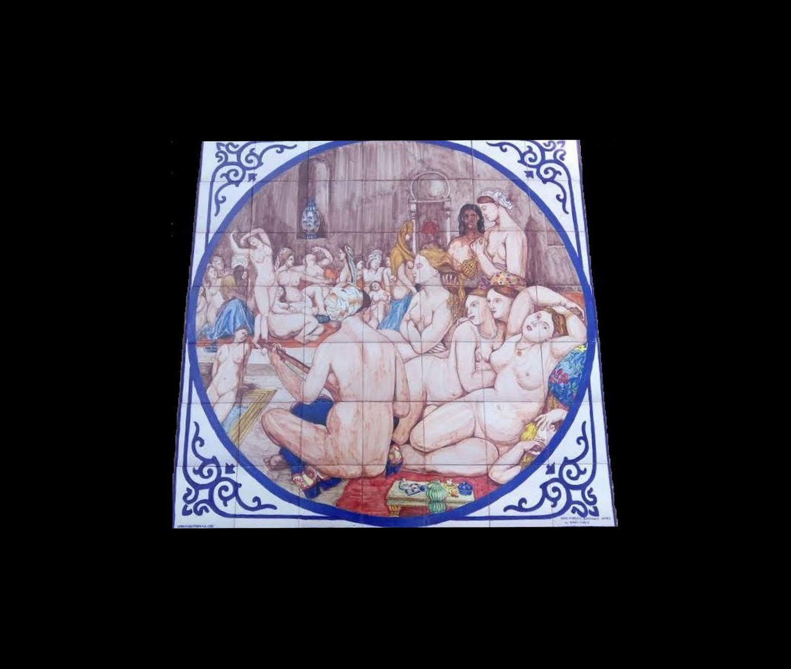 CERAMICA VERONICA: Azulejo de el cuadro "El Baño Turco"