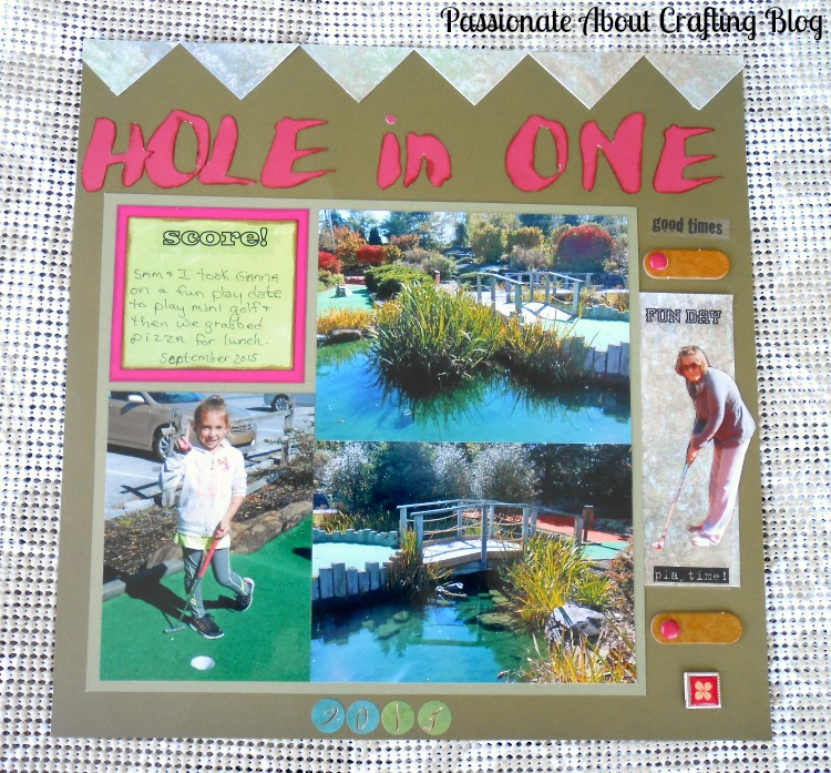 Passionate About Crafting Scrapbooking A Hole in One Mini Golf