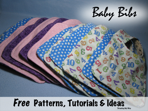 Baby Bibs - Free patterns, tutorials and ideas ~ Threading My Way