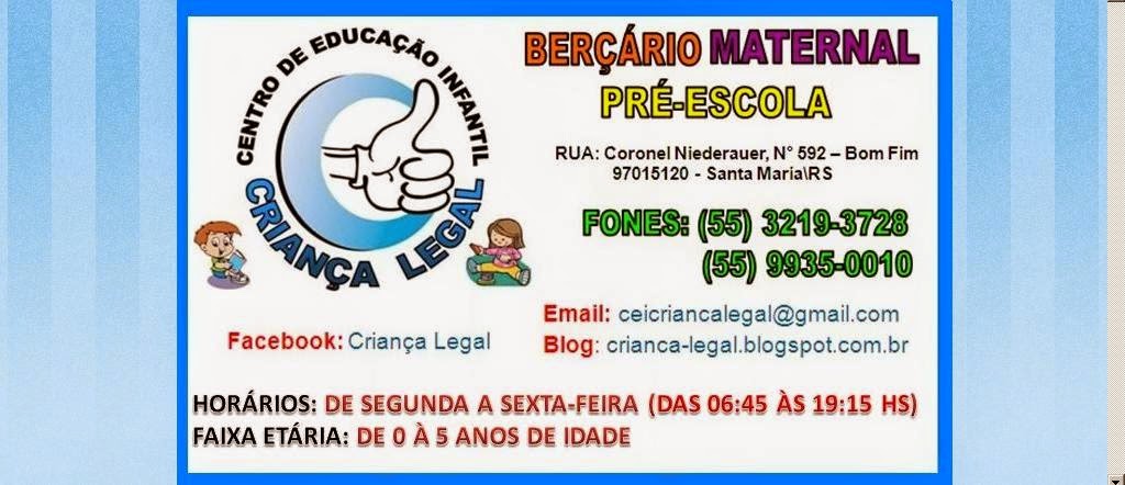 CENTRO DE EDUCAÇÃO INFANTIL CRIANÇA LEGAL
