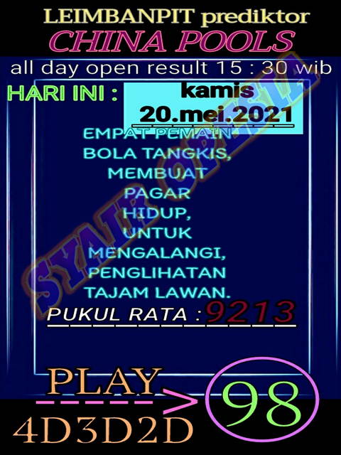 Syair Sdy Hari Ini Kamis 20 Mei 2021 Opesia Official
